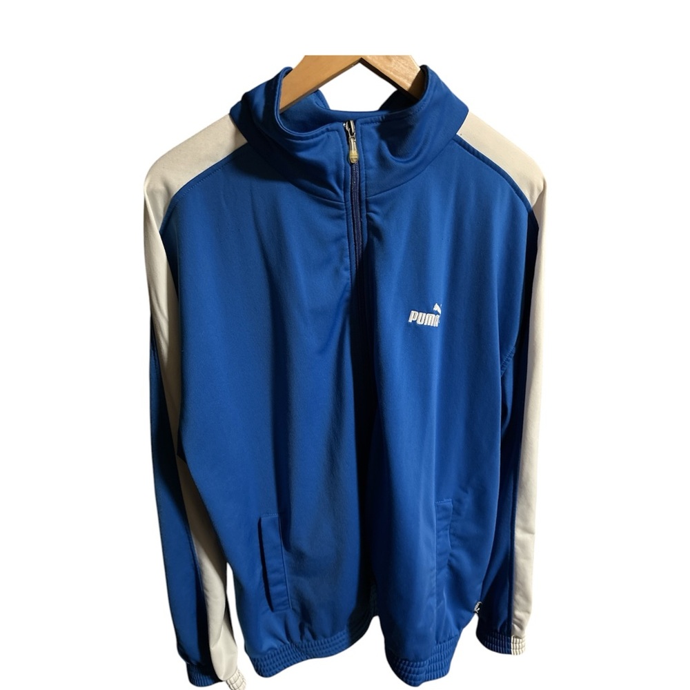 Puma Blue and White Track Jacket